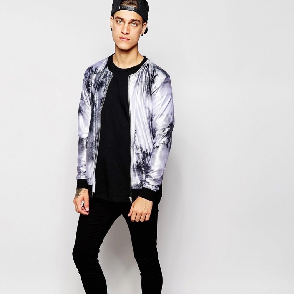 ASOS Galaxy Bomber Jacket ( size medium)